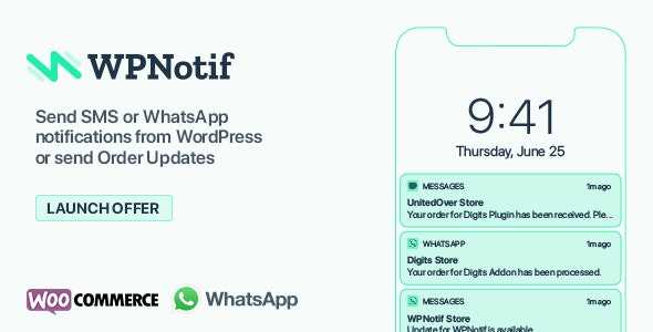 WPNotif v1.8 - WordPress SMS & WhatsApp Notifications