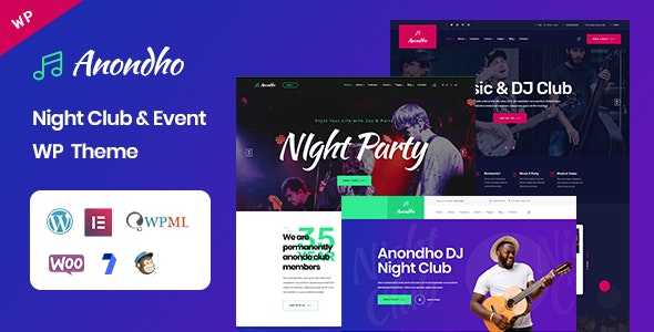 Anondho v1.0 - Night Club & Event WordPress Theme