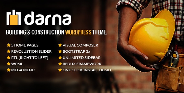 Darna v1.2.2 - Building & Construction WordPress Theme
