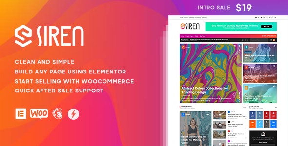 Siren v2.0.1 - News Magazine Elementor WordPress Theme