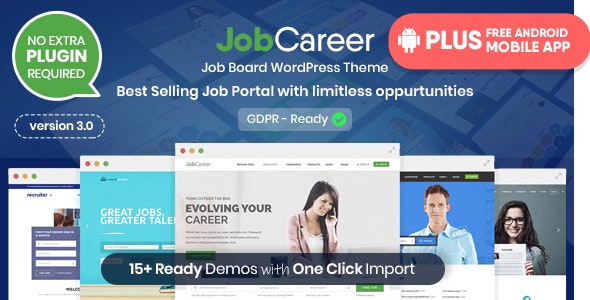 JobCareer v3.3 - Job Board Responsive WordPress Theme