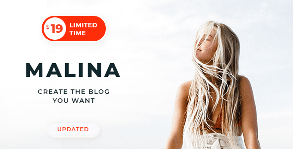 Malina v1.9.1 - Personal WordPress Blog Theme