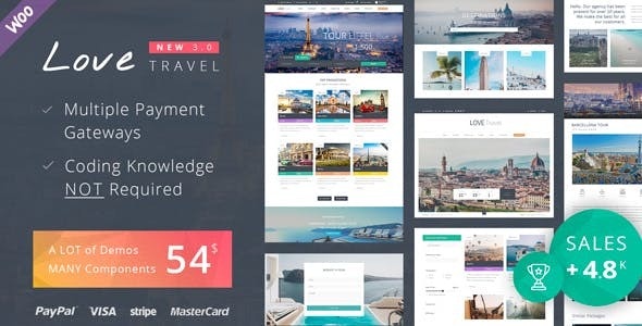 Love Travel v3.7 - Creative Travel Agency WordPress