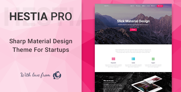 Hestia Pro v2.5.7 - Sharp Material Design Theme For Startups